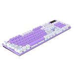 FOREV Wired Gaming Illuminated Keyboard, Color:White Purple