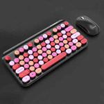 FOREV FFVWI9 Mixed Color Portable 2.4G Wireless Keyboard Mouse Set(Red)
