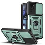 For Motorola Moto G22 Sliding Camera Cover TPU+PC Phone Case(Green)