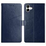 For Samsung Galaxy A04 4G HT01 Y-shaped Pattern Flip Leather Phone Case(Blue)