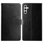 For Samsung Galaxy A04s HT01 Y-shaped Pattern Flip Leather Phone Case(Black)