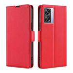 For OPPO K10 5G Global Ultra-thin Voltage Side Buckle Leather Phone Case(Red)