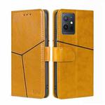 For vivo Y52t Geometric Stitching Leather Phone Case(Yellow)