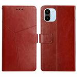 For Xiaomi Redmi A1 HT01 Y-shaped Pattern Flip Leather Phone Case(Brown)