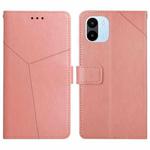 For Xiaomi Redmi A1 HT01 Y-shaped Pattern Flip Leather Phone Case(Pink)