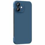 For iPhone 12 Rimless PC Phone Case with Lens Film(Blue)