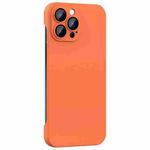 For iPhone 12 Pro Max Rimless PC Phone Case with Lens Film(Orange)