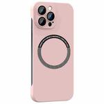 For iPhone 14 Max Magsafe Rimless PC Phone Case with Lens Film(Pink)