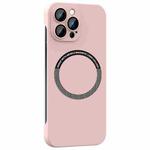 For iPhone 13 Pro Max Magsafe Rimless PC Phone Case with Lens Film(Pink)