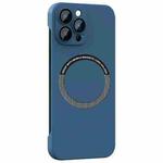 For iPhone 12 Pro Magsafe Rimless PC Phone Case with Lens Film(Blue)