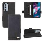 For Motorola Edge X30 / Edge 30 Pro / Edge+ 2022 Magnetic Clasp Leather Phone Case(Black)