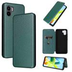 For Xiaomi Redmi A1 4G Carbon Fiber Texture Flip Leather Phone Case(Green)