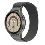 For Samsung Galaxy Watch5 / Watch5 Pro / Watch4 / Watch4 Classic Universal Nylon Loop Watch Band (Dark Gray)