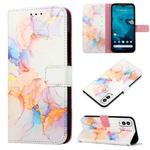 For Kyocera Android One S9/KC-S304/Digno SANGA Edition PT003 Marble Pattern Flip Leather Phone Case(Galaxy Marble White LS004)