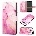 For Kyocera Qua Phone QX KYV42 PT003 Marble Pattern Flip Leather Phone Case(Pink Purple Gold LS001)