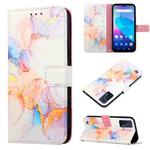 For Oukitel C31 PT003 Marble Pattern Flip Leather Phone Case(Galaxy Marble White LS004)