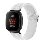 For Fitbit Versa 4 / Sense 2 Universal Wave Nylon Watch Band(White)