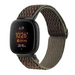 For Fitbit Versa 4 / Sense 2 Universal Wave Nylon Watch Band(Army Green)