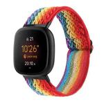 For Fitbit Versa 4 / Sense 2 Universal Wave Nylon Watch Band(Rainbow)