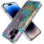 For iPhone 14 Pro Max Laser IMD Phone Case(ZK002BL Small Flower)