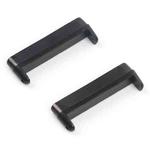 For Fitbit Versa 4 / Sense 2 1 Pair Universal Metal Watch Band Connectors(Black)