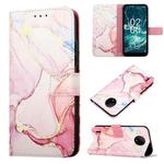 For Nokia C200 PT003 Marble Pattern Flip Leather Phone Case(Rose Gold LS005)