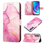 For TCL 30 5G/30+ 5G PT003 Marble Pattern Flip Leather Phone Case(Pink Purple Gold LS001)