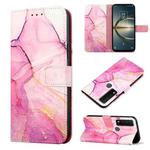 For TCL 30 V 5G T781S/30 XE 5G PT003 Marble Pattern Flip Leather Phone Case(Pink Purple Gold LS001)