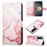 For TCL 30 V 5G T781S/30 XE 5G PT003 Marble Pattern Flip Leather Phone Case(Rose Gold LS005)