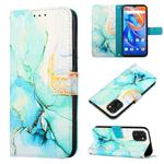 For UMIDIGI A13/A13 Pro/A13S PT003 Marble Pattern Flip Leather Phone Case(Green LS003)