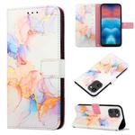 For UMIDIGI G1 PT003 Marble Pattern Flip Leather Phone Case(Galaxy Marble White LS004)