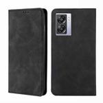 For OPPO K10 5G Global Skin Feel Magnetic Flip Leather Phone Case(Black)