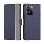 For OPPO A57s 4G / A57e 4G Twill Texture Side Buckle Leather Phone Case(Blue)