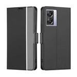 For OPPO K10 5G Global Twill Texture Side Buckle Leather Phone Case(Black)