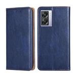 For OPPO K10 5G Global Gloss Oil Solid Color Magnetic Leather Phone Case(Blue)