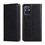 For vivo Y52t Gloss Oil Solid Color Magnetic Leather Phone Case(Black)