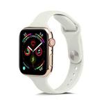 For Apple Watch 5/4 44mm & 3/2/1 42mm Thin Silicone Watch Band(Creamy-white)