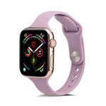 For Apple Watch 5/4 44mm & 3/2/1 42mm Thin Silicone Watch Band(Purple)