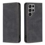 For Samsung Galaxy S23 Ultra 5G Magnetic RFID Blocking Anti-Theft Leather Phone Case(Black)