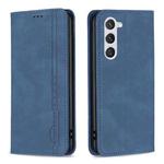 For Samsung Galaxy S23 5G Magnetic RFID Blocking Anti-Theft Leather Phone Case(Blue)