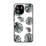 For Xiaomi Redmi A1 4G Colorful Painted Glass Phone Case(Banana Leaf)
