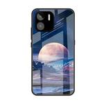 For Xiaomi Redmi A1 4G Colorful Painted Glass Phone Case(Moon Hill)