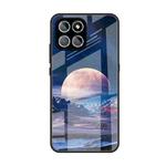 For Honor 8X 5G Colorful Painted Glass Phone Case(Moon Hill)