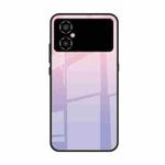 For Xiaomi Poco M4 Colorful Painted Glass Phone Case(Purple Sky)