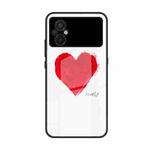 For Xiaomi Poco M5 Colorful Painted Glass Phone Case(Love)