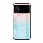 For Xiaomi Poco M5 Colorful Painted Glass Phone Case(Blue Sky)