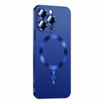 For iPhone 14 Pro Max Liquid Lens Protector Magsafe Phone Case(Navy Blue)