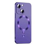 For iPhone 13 Liquid Lens Protector Magsafe Phone Case(Dark Purple)