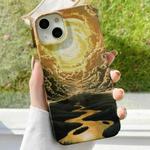 For iPhone 14 Varnishing Water Stick PC Phone Case(Sky)