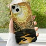 For iPhone 13 Varnishing Water Stick PC Phone Case(Sky)